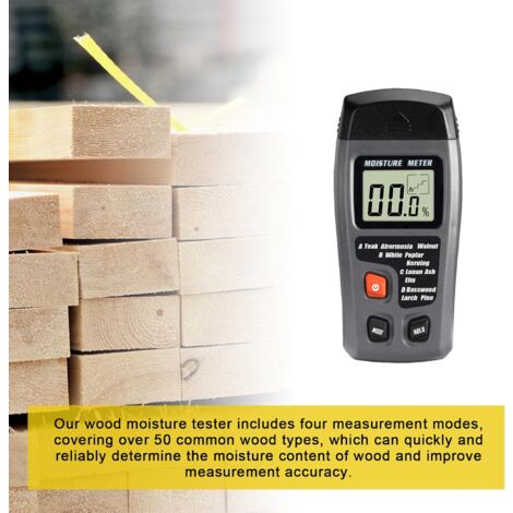 Humidimètre Numérique Pour Bois, Cloison Sèche Et Murs - Détecteur D'humidité LCD, Portable Et Précis