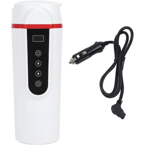 Tasse de chauffage de voiture, tasse d'eau électrique, mini bouilloire électrique de voyage, tasse d'eau de camion de régulation de température d'affichage à cristaux liquides pour le camion de voitu (1/5)