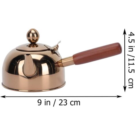 Bouilloire à Sifflet 2,5L Acier Inoxydable – Théière Induction Gaz Électrique, Poignée Anti-Chaleur Blanche