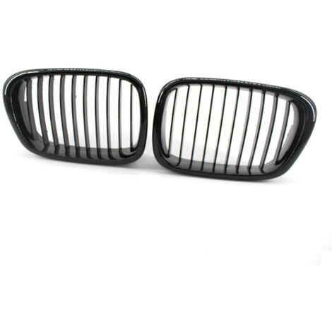 2 pieces noir brillant pare-chocs avant capot rein calandre course calandre remplacement pour BMW serie 5 E39 M5 1999-2003, modele: noir brillant 26 (1/5)