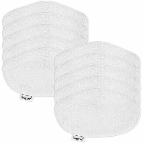 10 PCS Serpillères Reutilisable pour Vaporetto Brosse Vaporforce,PAEU0332 Vadrouilles de Rechange Lavables pour Polti Vaporetto Brosse Vaporforce (1/5)