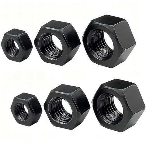 20 Pièces Écrous Hexagonaux M6, Les Écrous, Noir Écrous Hexagonaux, Fixation D'écrou, Pour Le Boulonnage et L'écroutage, Le Maintien D'objets en Place (1/4)