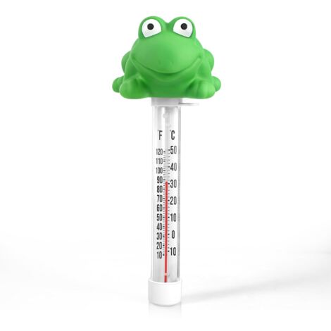 Thermomètre de piscine flottant, facile à lire, incassable, pour piscine extérieure et intérieure, grenouille (1/5)