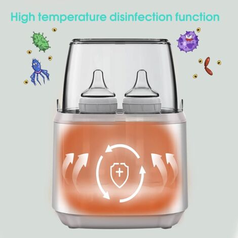 Chauffe-Biberon 8-en-1 Sinbide Avec Télécommande - Stérilisateur, Décongélation, Température Constante LCD Bleu