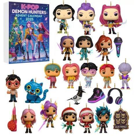 Calendrier de l'Avent 2025, Figurines Collectibles, 24 Jours Cadeaux pour Garçons Filles Adolescents 24PC Figurines Calendrier, Décoration de Noël (B) (1/5)