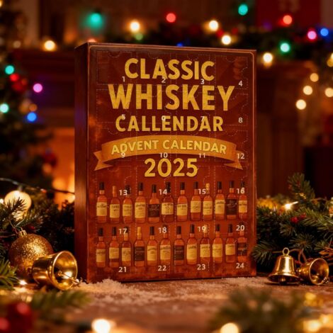 Calendrier De L’Avent Whisky 2025 - 24 Mini Bouteilles Décoratives - Compte à Rebours Original Pour Les Amateurs De Spiritueux (sans Alcool)