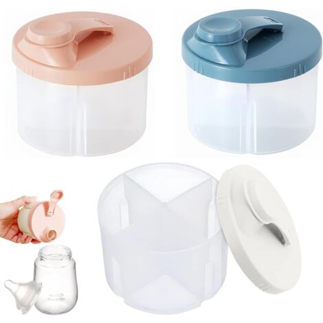 3 Pièces Doseur de Lait Bebe, Boite Doseuse Lait Poudre, Boite Lait en Poudre Bebe, Qui Peut Être Emporté Avec Vous Pour le Lait en Poudre et le Stockage Des Aliments Complémentaires (1/5)