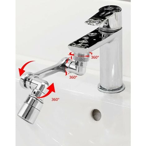 Fixation de robinet rotatif à 1080 degrés, rallonge de robinet