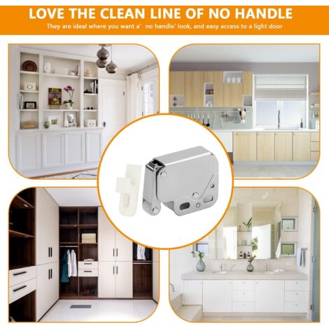 10 Pièces Mini-latch Loqueteaux à Ressort Serrure De Ressort Loquet Meubles à Serrure à Pression Pour Porte Mini Latch Avec Plaque De Retenue Automatique Pour Battantes De Avec Des Vis Placard Cariven