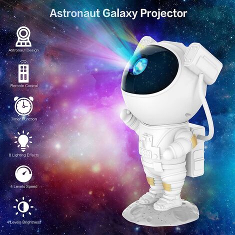 Projecteur de Galaxie D'astronaute Starry Sky Night Light, Projecteur  D'étoile D'astronaute avec Nébuleuse