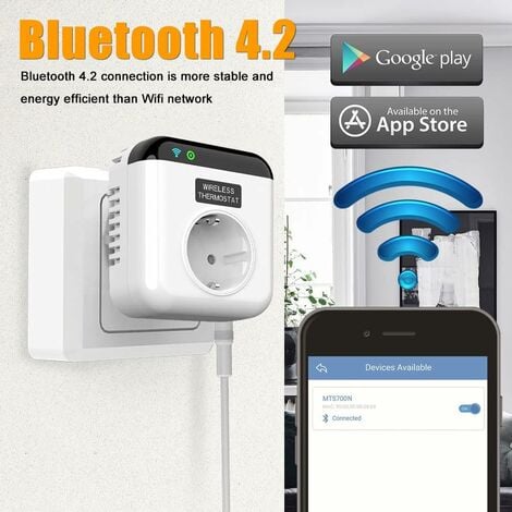 Smart Wifi Thermostat Prise de courant programmable avec