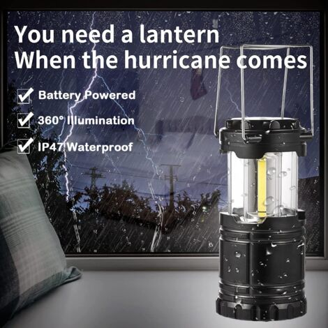 COM-FOUR® Lanterne LED avec poignée de transport - Lampe en métal