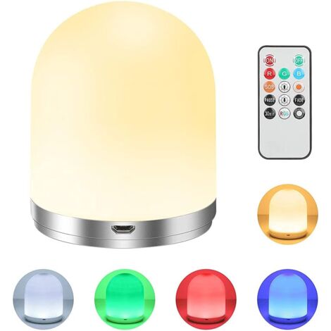 Lampes d'ambiance : Lampe LED couleur & son Bluetooth® avec télécomande et batterie  rechargeable