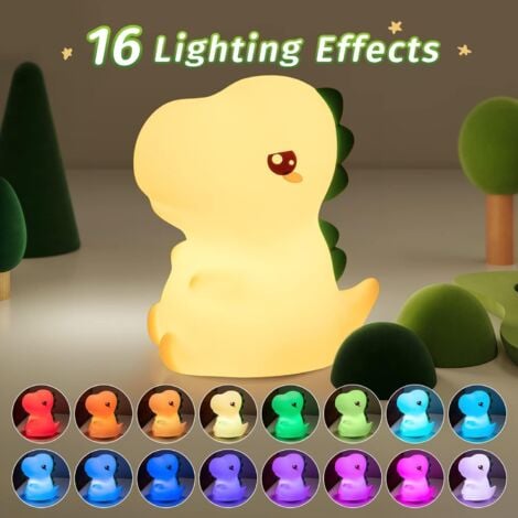 Veilleuse dinosaure enfant, rechargeable, veilleuse adulte, portable Silicone Led, tactile ,usb