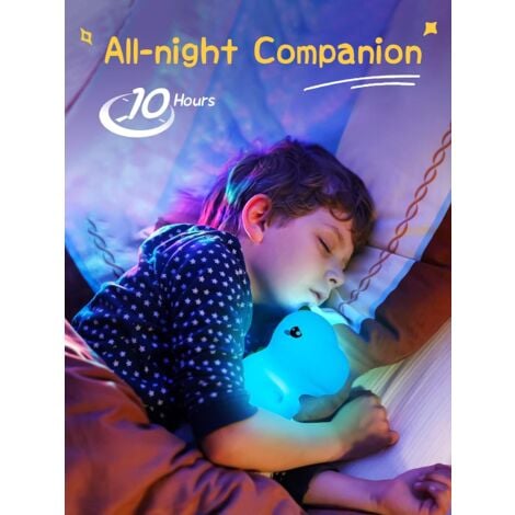 Veilleuse dinosaure enfant, rechargeable, veilleuse adulte, portable Silicone Led, tactile ,usb