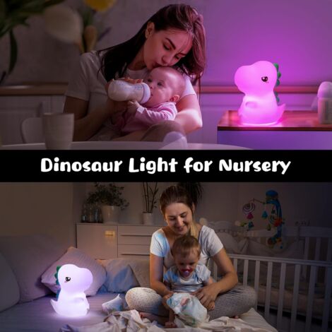 Veilleuse dinosaure enfant, rechargeable, veilleuse adulte, portable Silicone Led, tactile ,usb
