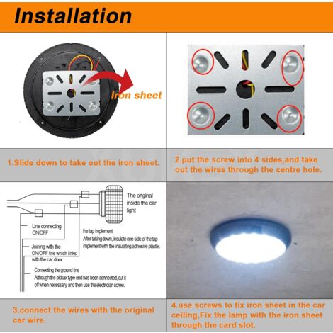Plafonnier LED De Lecture Pour Peugeot 107/108 Et Citroën C1/C3 – Remplacement Ultra-lumineux, Facile à Installer - 4