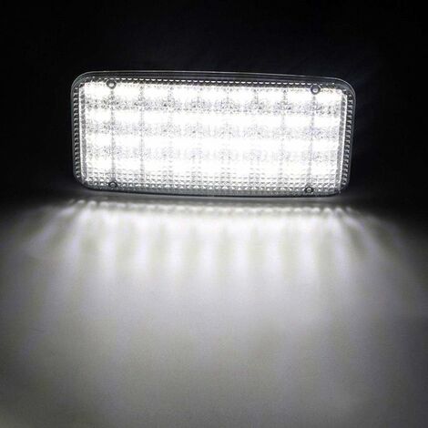 Plafonnier LED Intérieur Voiture - 36 LEDs Blanc, 12V Avec Interrupteur 3 Vitesses - Pour Van, Camion, Véhicule - 5