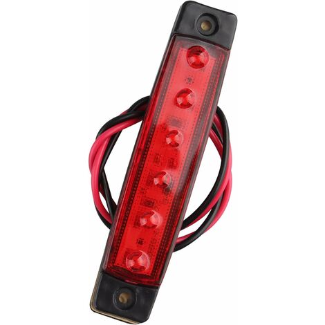 10 Feux Latéraux LED Orange 24V Pour Camions, Bus, Camping-cars - Étanches IP67, Fixation Facile