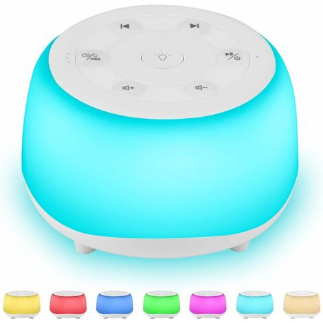 Machine à bruit blanc RGB / veilleuse chaude, aide au sommeil, machine de  relaxation sonore avec minuterie automatique Thérapie du sommeil avec 20
