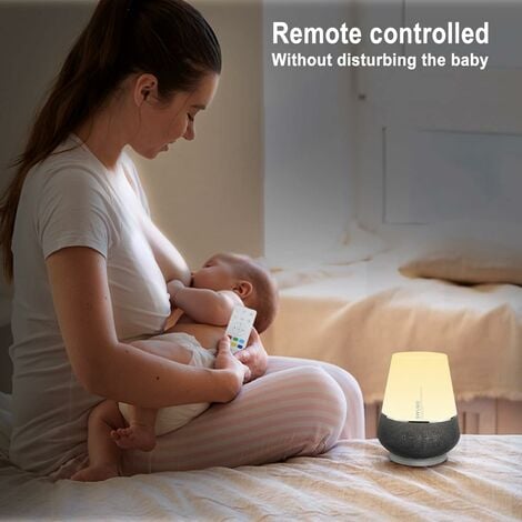 Bruit blanc pour bébé machine à sons bébé, veilleuse bébé, 7 modes  d'éclairage, fonction mémoire - 15