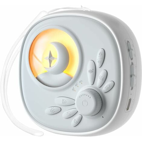 Machine à bruit blanc, aide au sommeil portable avec veilleuse pour bébé  adulte, avec 16 sons apaisants
