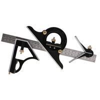 Règle carrée combinée de 12 pouces règle de mesure mécanique en acier inoxydable de haute précision règle recto - verso pour la mesure métrique impériale