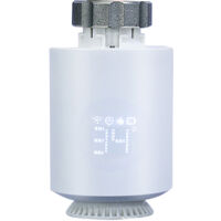 Tête de radiateur intelligente, vanne thermostat connectée programmable, thermostat de radiateur électrique connecté Alexa/Google Assistant, compatible avec l'appli Smart Life/Tuya.