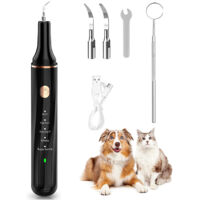 Kit de lavage de brosse à dents pour chien - outil de décapant de tartre à ultrasons pour les dents, nettoyant dentaire à ultrasons pour chien avec outils dentaires, grattoir pour le nettoyage des den