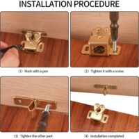 Lot De 5 Loquets De Porte Plaqués Zinc, Double Rouleau Solide