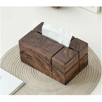 Boîte à Mouchoirs / Serviettes En Bois Massif - Design Minimaliste Pour Salon, Bureau, Restaurant - Organisateur Pratique