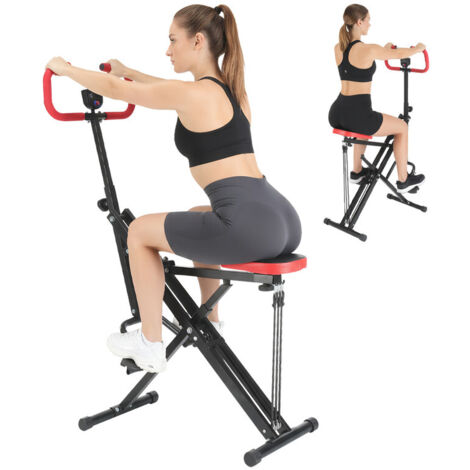 Kompakter Bauch- und Squat-Trainer, Klappbar mit Sitz- und Höhenverstellung, Inklusive 3 Widerstandsbänder, Mit Zähler, Stabiler Heimtrainer bis 100 kg – Platzsparend und vielseitig für Zuhause (1/5)