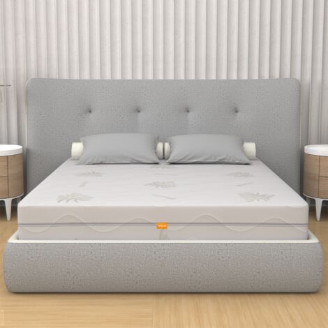 Matelas 140x200 Mousse à Mémoire de Forme Déhoussable, Hauteur 25 cm - 100% Aloe Vera  Premium (1/5)