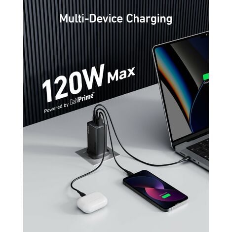 Anker 735 Charger (GaNPrime 65W) with USB-C to USB-C Cable