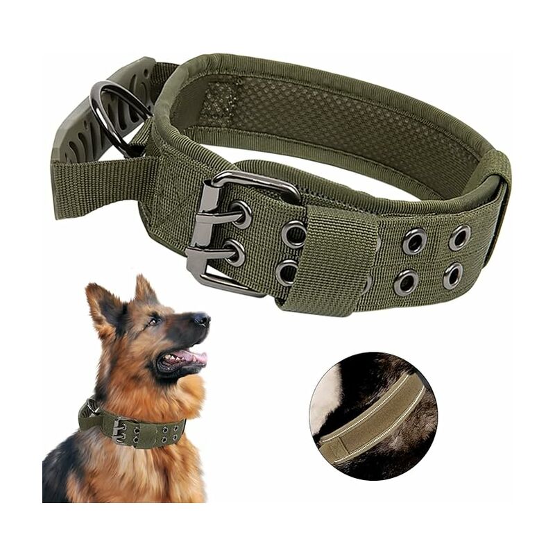  Reflective Airtag Dog Collar with Air Tag Holder Case - Heavy  Duty Dog Collar for Medium Large Dogs, Adjustable Tactical Collars with  Handle - Perfect Dog Collar for Training, Walking