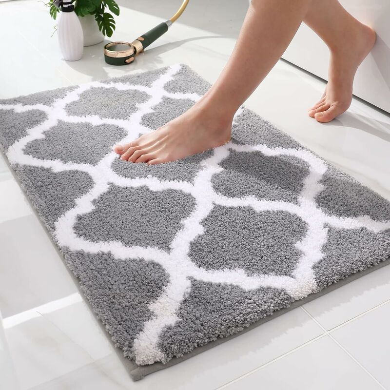 Marble Bathroom Runner Rugs Luxury Turquoise Long Bath Rugs Ultra Soft  Microfiber Bath Mat Velvet Area Rug Non Slip Washable For Bathroom Decor  20x47