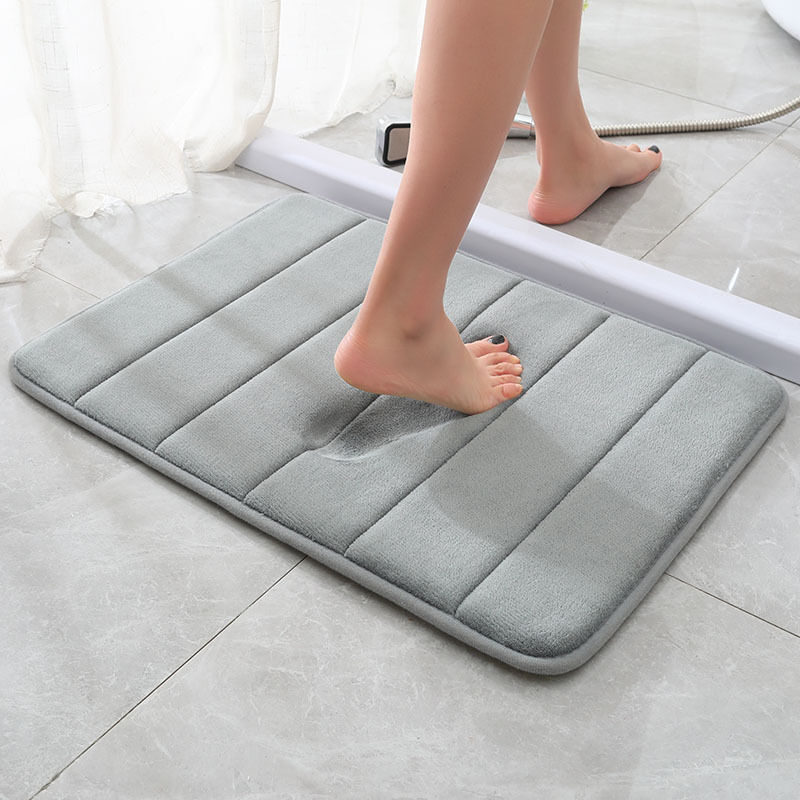 Bath Mat, Super Soft Plush Shower Mat Anti-slip, Super Absorbent Chenille Bath  Mat Quick Dry, Washable Bathroom Rug (51 X 81cm, Dark Grey)