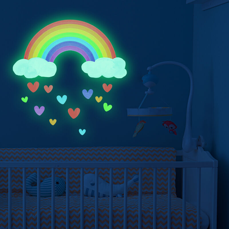 Baby Products Online - Yeaqee Rainbow Wall Stickers Removable Butterfly  Star Heart Watercolor Wall Sticker Rainbow Star Vinyl Wall Sticker Girls  Baby Room Decorations For Kids Room Baby Girl Girl Bedroom Teenager 