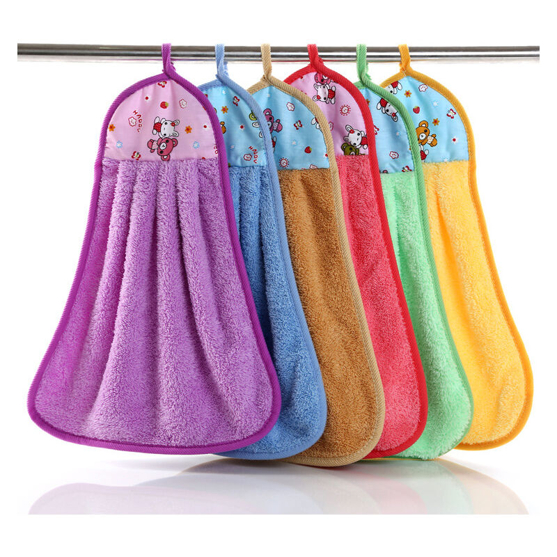 6pcs Chenille Hand Towels Soft Absorbent Microfiber Hand Drying Towels Ball  Hanging Cleaning Towels Fast Drying Cloths for Kitchen Bathroom