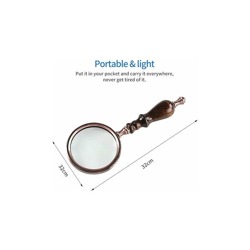 10x Foldable Pocket Magnifier Loupe with UV and LED Light for Jewelry,  Rocks, Coins, and Antiques - Illuminated Magnifying Tool for Eye, Stamps