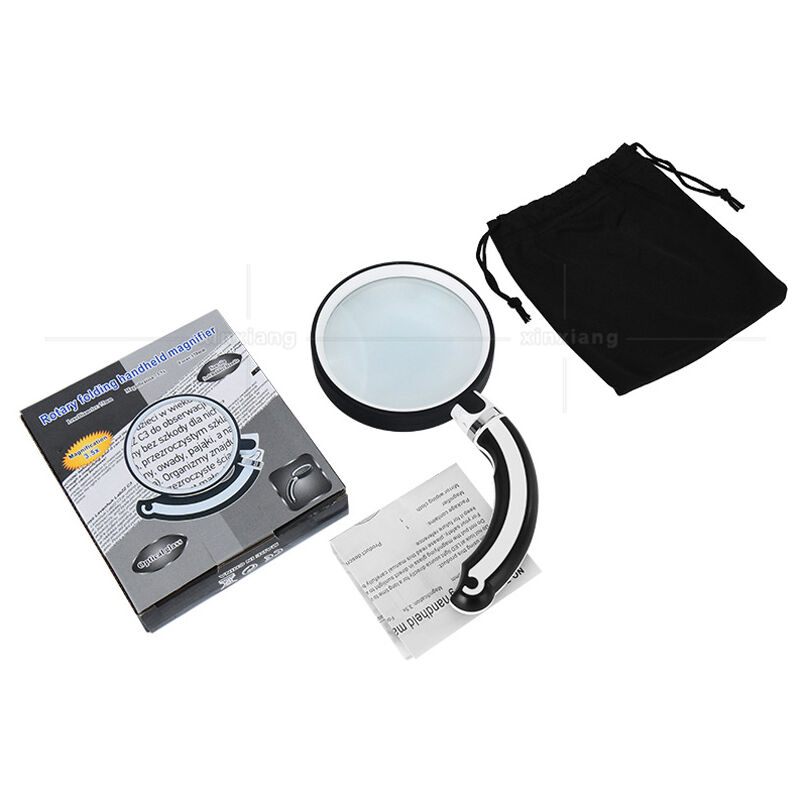 Handheld Magnifier, 5x 11x Tabletop Magnifying Glass With Folding
