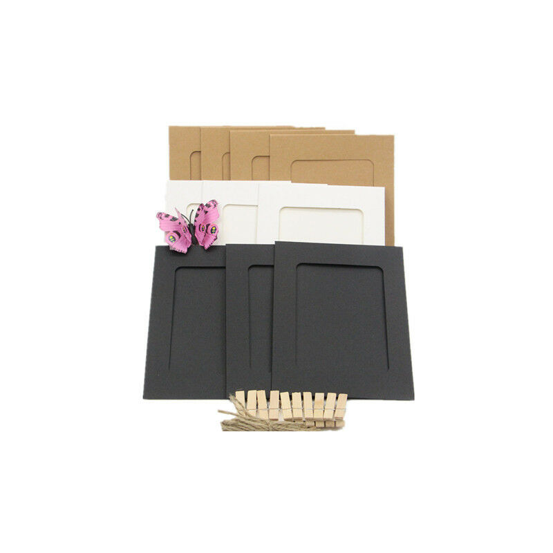 50 Pack 4x6 Inch Cardboard Paper Picture Frames with Clips and