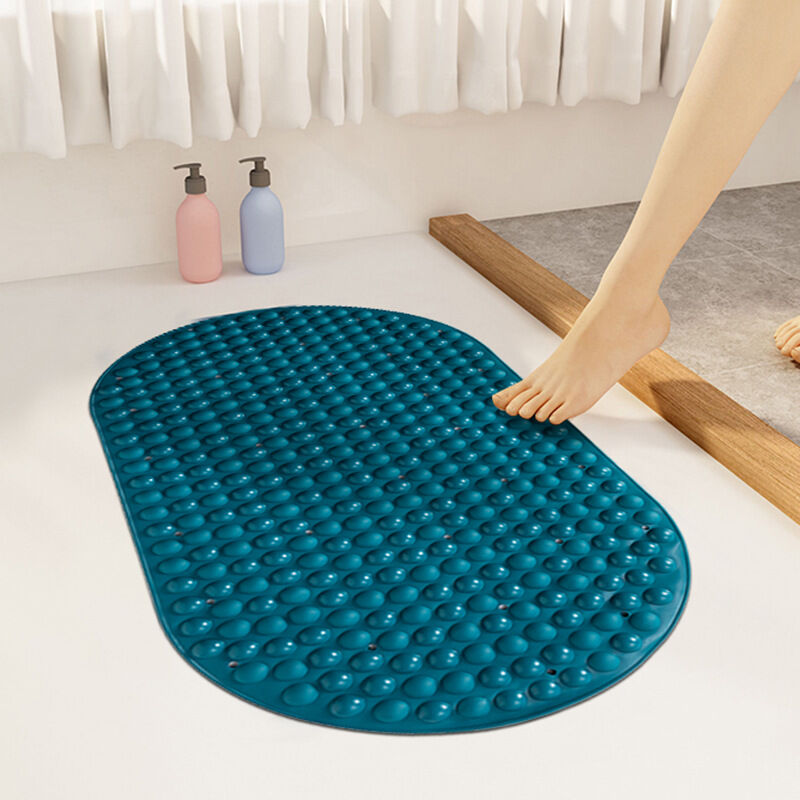 Bath Mat Non Slip Anti Mould with Foot Scrubber 70 x 40cm TPE