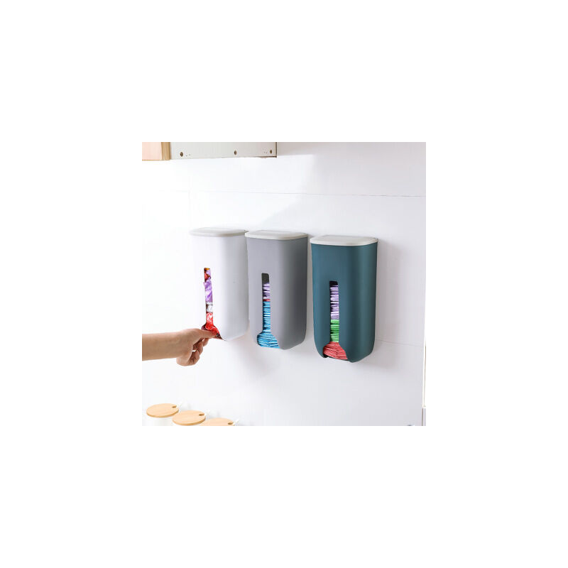 1pc Wall-mounted Waterproof Self-adhesive Lingerie & Garbage Bag Storage Box,  Plastic Bag Dispenser, Garbage Bag Container, Clothing Storage Box,  Household Kitchenware