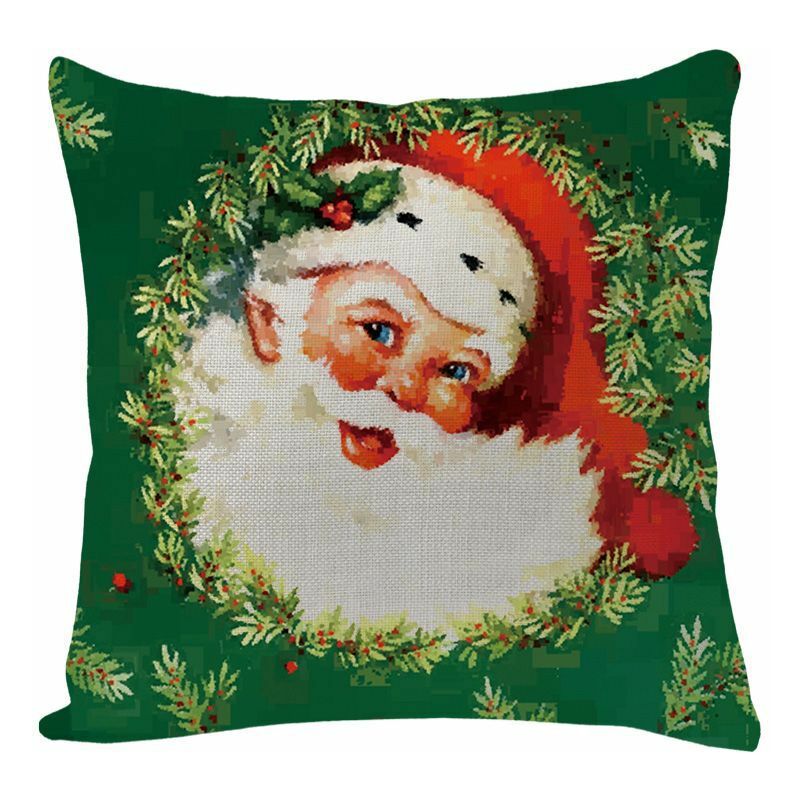 Outdoor Pillows Covers with Inserts Set of 2, Christmas Funny Santa Claus  on Xmas Eve Waterproof Pillow with Adjustable Strap Decorative Throw  Pillows