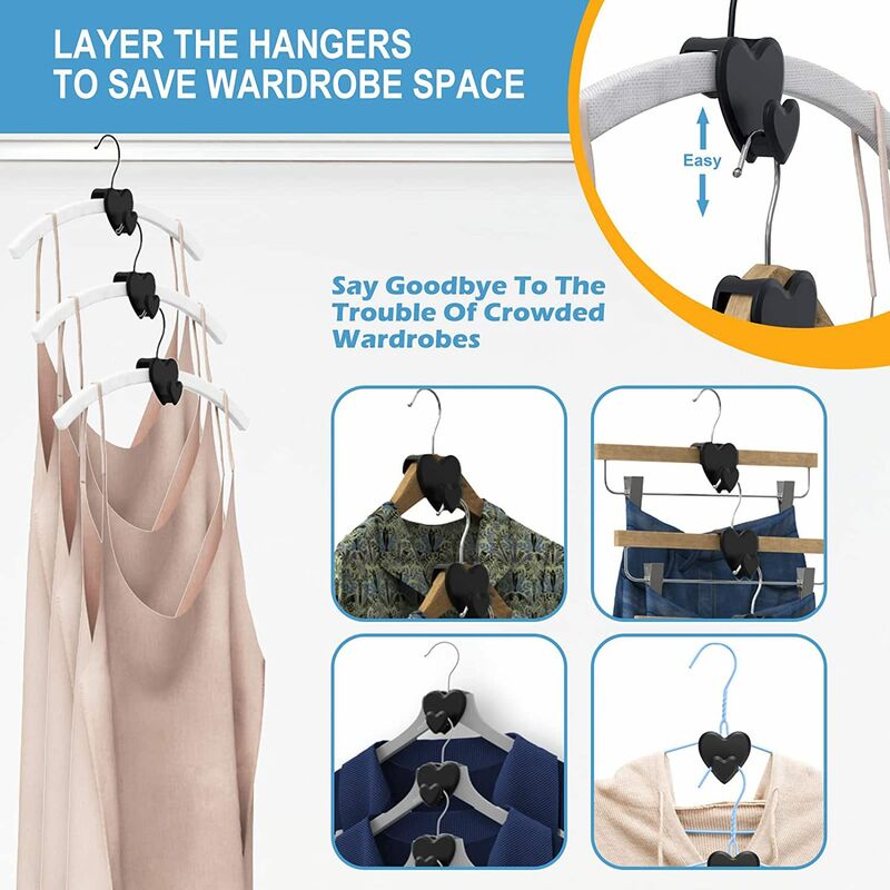 10/5pcs Multi-function Clothes Hanger Connector Hooks for Hanger Plastic  Wardrobe Organzier Hook Clothes Hanger Linking Hooks