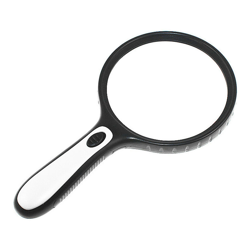 4X Large Magnifying Glass with 16 Anti-Glare & Fully Dimmable LEDs-3 Lighting Modes-The Best Eye Caring Magnifier for Reading Small Fonts, Low Vision