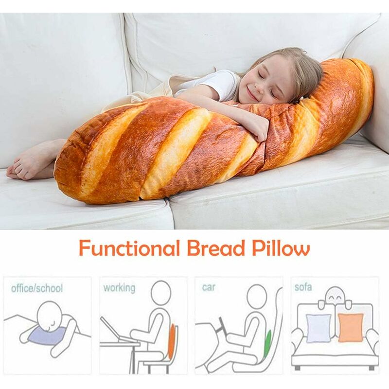 Simulation Toast Bread Cushion Stuffed Memory Foam Bread Seat