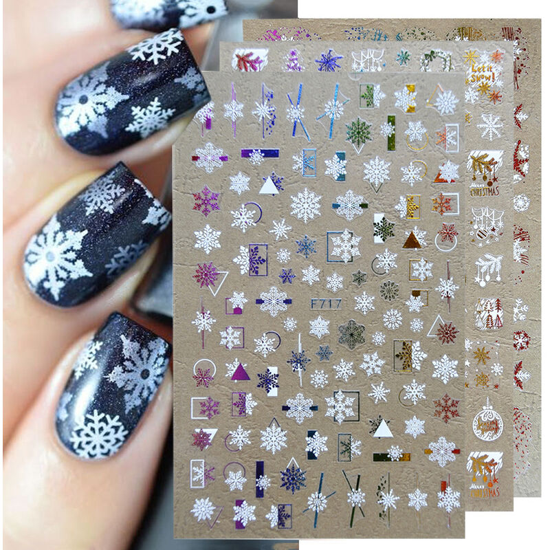 Dark Pink/purple and White Christmas Gonk Press on Nails 