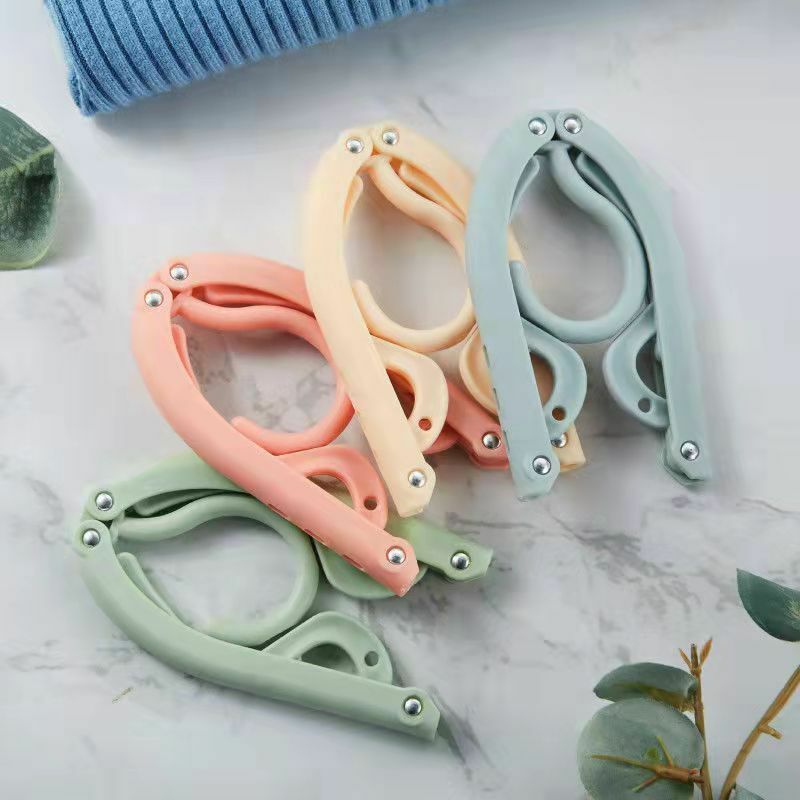 Travel Fabric Hangers Bathroom Foldable Multifunctional Non-slip Drying  Underwear Clip Hat Storage Hangers